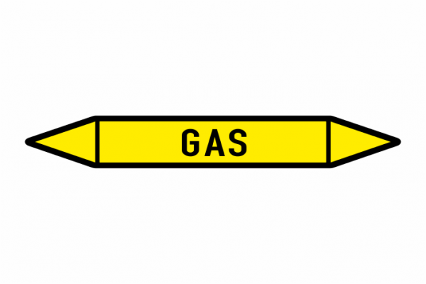 Fliessrichtungspfeil Gas
