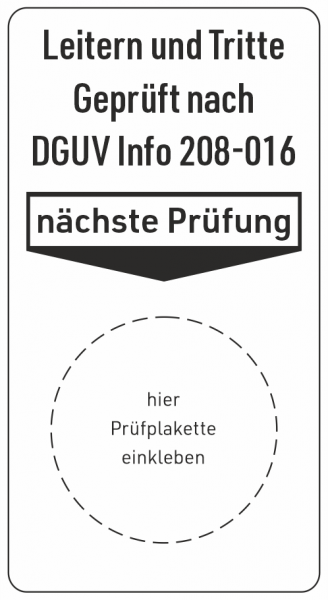 Grundplakette DGUV Information 208-016