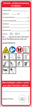 Gebrauchsanweisung Stehleitern DIN EN 131