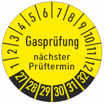 Prüfplakette Gasprüfung