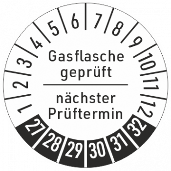 Prüfplakette Gasflasche