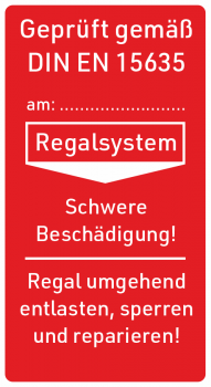 Regalinspektion DIN EN 15635