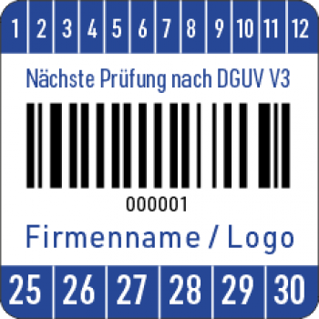 Barcodeplaketten DGUV V3