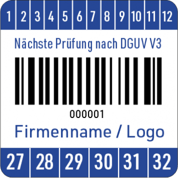 Barcodeplaketten DGUV V3