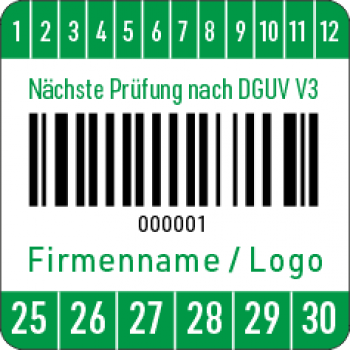 Barcodeprüfplaketten mit Logo