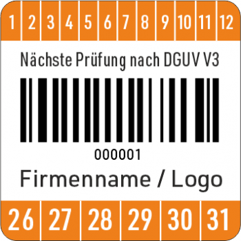Barcodeprüfplaketten mit Logo