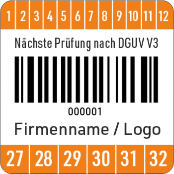 Barcodeprüfplaketten mit Logo