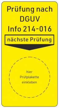 Grundplakette DGUV Information 214-016