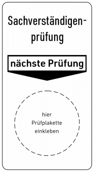 Grundplaketten Sachverständigenprüfung