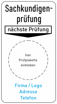 Grundplaketten Sachkundigenprüfung