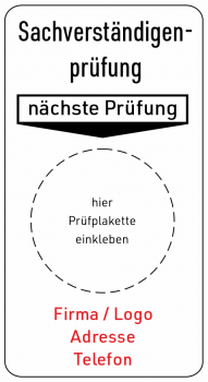 Grundplaketten Sachverständigenprüfung