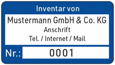 Inventaraufkleber
