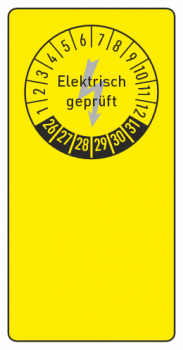 Kabelprüfplakette elektrisch geprüft