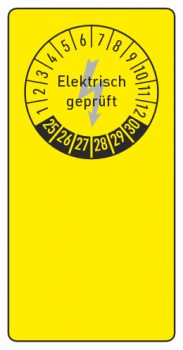 Kabelprüfplakette elektrisch geprüft
