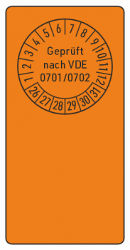 Kabelprüfaufkleber VDE 0701/0702