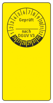 Kabelprüfplakette DGUV V3
