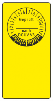 Kabelprüfplakette DGUV V3