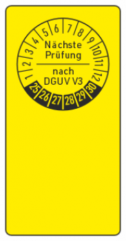 Kabelprüfetiketten DGUV V3
