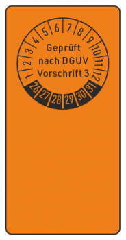 Kabelprüfplakette DGUV V3