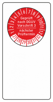 Kabelprüfplaketten DGUV Vorschrift 3