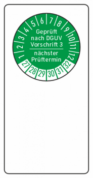 Kabelprüfplaketten DGUV V3