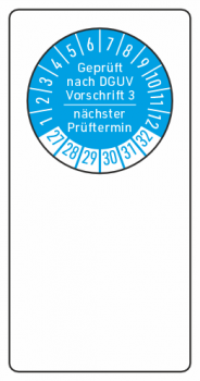 Kabelprüfplaketten DGUV Vorschrift 3