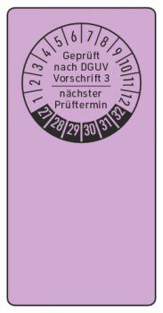 Kabelprüfaufkleber DGUV V3