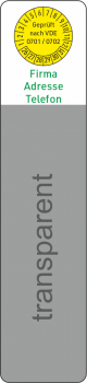 Kabelplaketten Geprüft nach VDE 0701 / 0702 selbstlaminierend