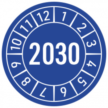 Prüfaufkleber 2030 blau