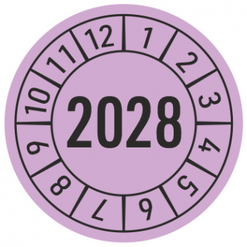 Prüfplakette 2028 hellviolett