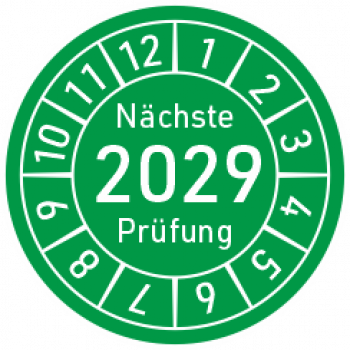Jahresplakette 2029 grün