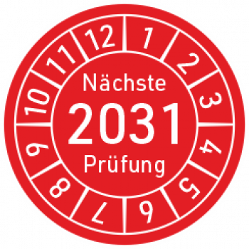 Prüfplaketten 2031 rot