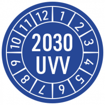 Prüfaufkleber UVV 2030