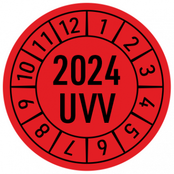 UVV Prüfplaketten Jahresplaketten Wartung BGV D27 2018 2019 2020 2021 2022 