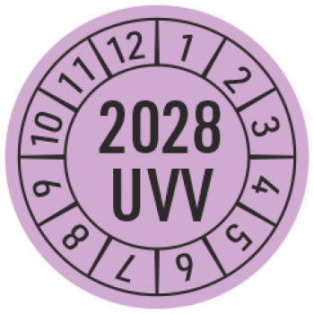 Prüfetikett UVV 2028