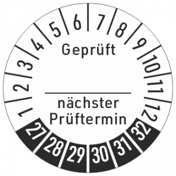 Pruefaufkleber geprueft