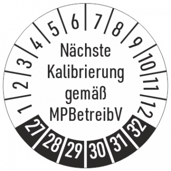 MTK Nächste Kalibrierung gemäß MPBetreibV