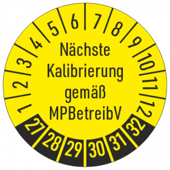 MTK Nächste Kalibrierung gemäß MPBetreibV