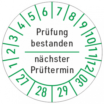 Pruefplaketten Pruefung bestanden