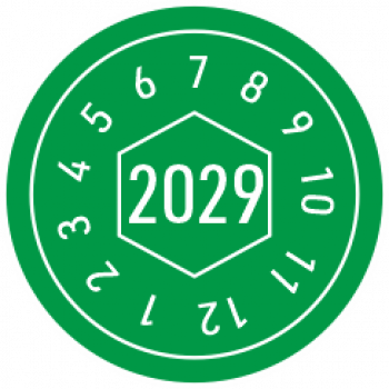 Prüfmarken 2029 grün