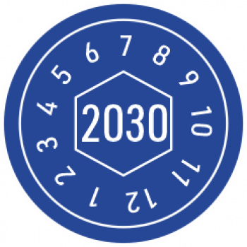 Prüfmarken 2030 blau
