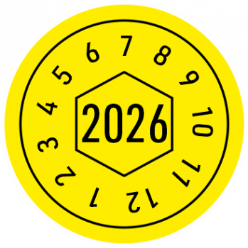 Prüfmarken 2026 gelb