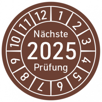 Prüfplaketten 2025 braun