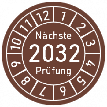 Prüfplaketten 2032 braun