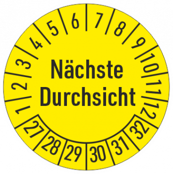 Prüfplaketten Nächste Durchsicht