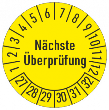 Prüfplaketten Nächste Überprüfung