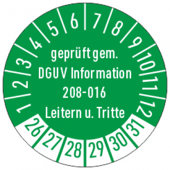 Pruefplaketten DGUV Info 208-016