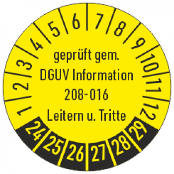 Leiterprüfplakette DGUV Info 208-016