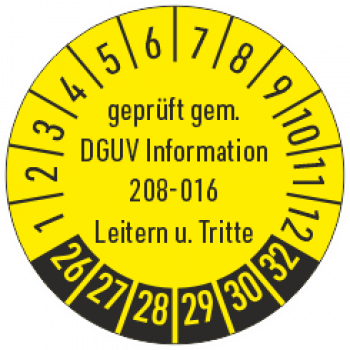 Leiterprüfplakette DGUV Info 208-016