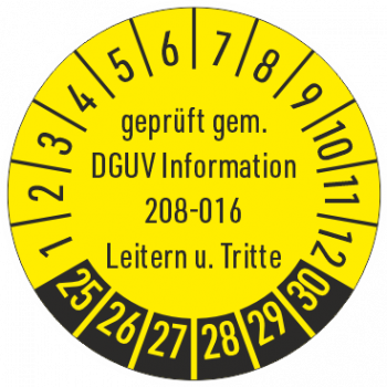 Leiterprüfplakette DGUV Info 208-016
